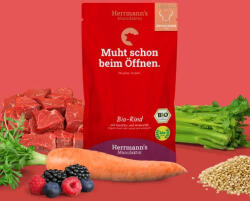 Hermann's Herrmann's BIO Párolt menü marha, sárgarépa, amaránt 150g (FP-531029)