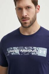 Under Armour t-shirt sötétkék, férfi, nyomott mintás - sötétkék M - answear - 9 390 Ft