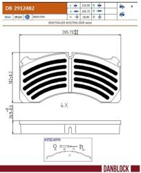 DANBLOCK set placute frana, frana disc DANBLOCK DB 2912482 (DB 2912482)