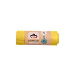 Casa Plastor Saci menajeri color, 120 litri, ultra rezistenti, 10 bucati (43683)