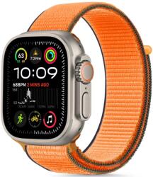 Tech-Protect Nylon brățară Apple Watch 6 / 7 / 8 / 9 / 10 / SE / Ultra 1 / 2 (44 / 45 / 46 / 49 mm) Kumquat (5906302370795)