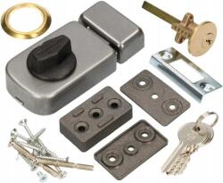 Kotarbau Suprafață montată pe suprafață de blocare a ușii bolt 60mm argint (F950)