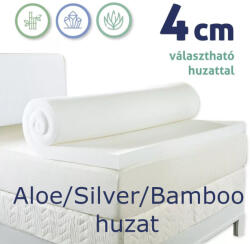 Ortho-Sleepy Memory topper fedőmatrac, Silver, Aloe vagy Bamboo huzattal, 4cm magas, 120x200cm (TOPMATSLP-silver-4CM-120x200cm) - berrymatrac