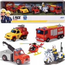 Jada Toys Sam, a tűzoltó - 5 db-os jármű szett (203094007)