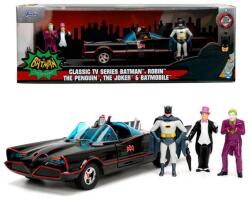 Jada Toys 1966 Classic Batmobile fém játékautó figurákkal (253215011)