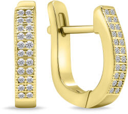 Brilio Silver Időtlen, aranyozott fülbevaló cirkónium kövekkel EA657Y