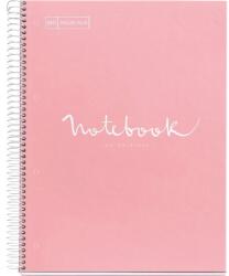 Miquelrius Emotions Caiet cu spirale A4 PP 5x24 plat cu pătrăţele pink (A152387671)