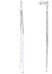 Brilio Silver Stílusos hosszú ezüst fülbevaló EA22