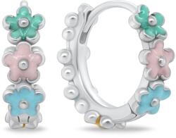 Brilio Silver Ezüst karika fülbevaló virágokkal EA1130W