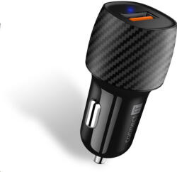CONNECT IT InCarz QUICK CHARGE 3.0 autós töltő, 1x USB-A, 3 A, szén (CCC-5012-CA)