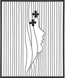 EGLO 426018 - Fali dekoráció GLENURLA 59, 5x49, 5 cm fekete 426018 (EG426018)