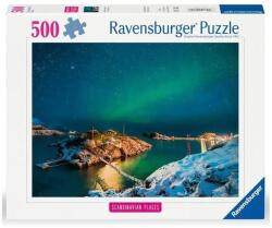 Ravensburger 500 db-os puzzle - Sarki fény Bergsfjord felett (12000845) (12000845)