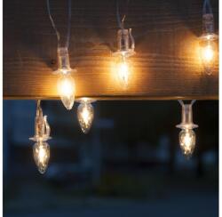 Exihand Hosszabbító LED kültéri lánc CONE FILAMENT 20xE10 14m átlátszó/meleg fehér IP44 EX0125 (EX0125)