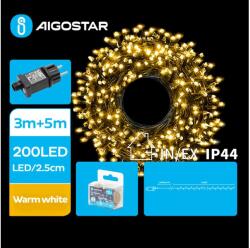 Aigostar B. V. Aigostar - LED Karácsonyi kültéri lánc 200xLED/8 funkció 8m IP44 meleg fehér AI1402 (AI1402)
