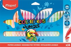 Maped Filctoll készlet, 2, 8 mm, kimosható, MAPED "Color'Peps Jungle", 24 különböző szín (IMA845422)