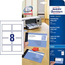 AVERY C32015-10 84x54mm 80db-os matt fehér névjegykártya (C32015-10) - officedepot