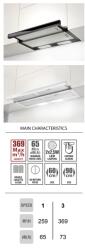 Faber OPTIGLASS A60 BK Телескопичен аспиратор за вграждане (OPTIGLASSA60B)