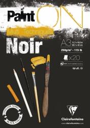 Clairefontaine Paint'On Black Pad Скицник 20 A3 250 g (975170C)