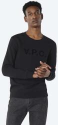 APC A. P. C. hanorac pentru bărbați din bumbac Bluza Sweat Vpc COECQ-H27378 BLACK 99KK-BLM0HS_99X (COECQ.H27378)