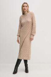 Pepe Jeans rochie HAILEY DRESS culoarea bej, midi, dreaptă, PL953588 9BYH-SUD0SK_80X (PL953588)