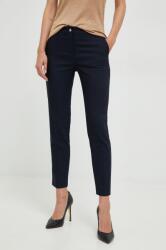 Morgan pantaloni femei, culoarea albastru marin, drept, medium waist 9BYY-SPD10Z_59X