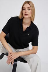 Lacoste tricou femei, culoarea negru, cu guler PF0504-001 PPY8-TSD15Y_99X