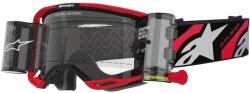 Alpinestars Vision 8 Luar ROLL-OFF Wide Vision motokrossz szemüveg piros-fekete, átlátszó plexivel