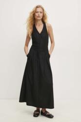 ANSWEAR rochie culoarea negru, maxi, evazată BMYH-SUD08B_99X (22504nr.fms)