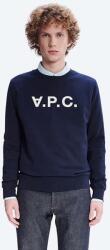 APC A. P. C. hanorac de bumbac Sweat Vpc bărbați, culoarea bleumarin, cu imprimeu COECQ. H27378-DARKNAVY 99KK-BLM0HS_59X