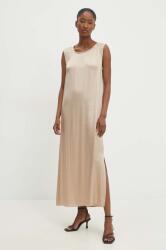 ANSWEAR rochie culoarea bej, midi, dreaptă BMYH-SSD06P_80X (2698.ijs)