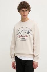 G-Star RAW bluză bărbați, culoarea bej, cu imprimeu, D25100-D257 9BYH-BLM10N_01X (D25100.D257)