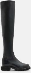 AllSaints ghete de piele Leona Boot femei, culoarea negru, cu toc plat, W097FB 9BYH-OBD4RH_99X