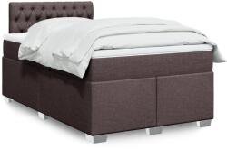 vidaXL sötétbarna szövet rugós ágy matraccal 120 x 190 cm (3288137)