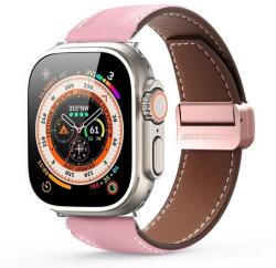 Apple Watch 38 / 40 / 41 mm okosóra szíj - Dux Ducis YA - pink bőr szíj - tokgalaxis