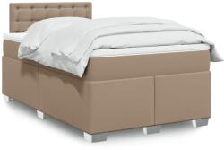 vidaXL cappuccino színű műbőr rugós ágy matraccal 120 x 190 cm (3288415)