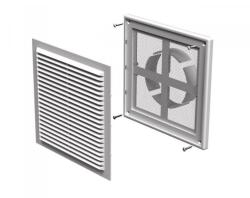 VENTS Műanyag Szellőzőrács állítható Csőcsatlakozó 204x204 D=100 (mv 150 Vds Abs)