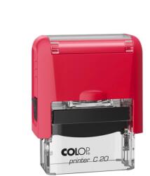 Colop Bélyegző C20 Colop piros átlátszó ház/fekete párna (15314062) - tintasziget