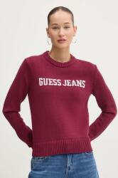 Guess Jeans pamut pulóver bordó, W4BR10 Z3HM1 - burgundia XS