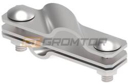 GROMTOR Átlós keresztkapocs köracélhoz, lapos vezetőkhöz és d=20mm rúdhoz, rozsdamentes acél V2A, 115x30mm (112113) (112113)