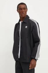 adidas Originals rövid kabát Mesh Coach férfi, fekete, átmeneti, oversize, IZ1831 - fekete M