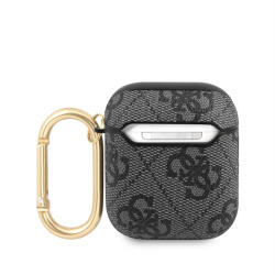 Guess 4G Script PC/PU Apple AirPods 1/2 hátlap tok, fekete (GUA24GSMK) - phoner
