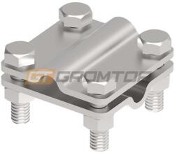 GROMTOR Keresztösszekötő L-55, rozsdamentes acél V2A, d=8-10 mm köracélhoz, 55x55 mm (101113) (101113)