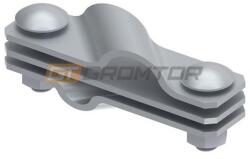 GROMTOR Átlós keresztkapocs köracélhoz, lapos vezetőkhöz és d=20mm rúdhoz, tűzihorganyzott acél, 115x30mm (112112) (112112)