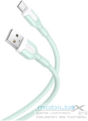XO NB212 kábel USB / USB-C 1M 2.1A zöld - mobil-box