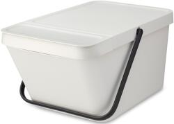Brabantia Sort & Go Stackable Waste Bin halmozható hulladékgyűjtő felnyitható fedéllel, fogantyúval szelektív gyűjtéshez, 20L, világosszürke - 277702 (277702)