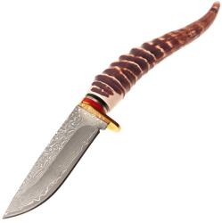 TifanTEX Cuțit de vânătoare PD Corn imitație Damasc (Cuțite de) (4180F6)
