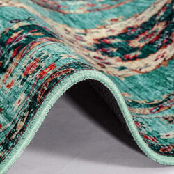 Taleta Durham Türkiz Virágos Beltéri Szőnyeg - 80×150 cm