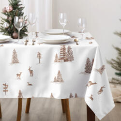 Goldea karácsonyi szögletes terítő - erős pamut - hegyvidéki táj 140 x 220 cm