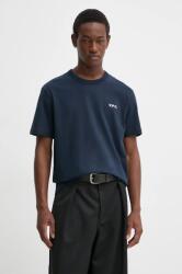 APC A. P. C. pamut póló t-shirt boxy petit vpc sötétkék, férfi, melange, COHBQ. H26391 - sötétkék M