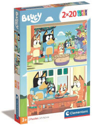 Clementoni Bluey Family Time 2x20 db-os puzzle Clementoni (24807) - kidsfashion